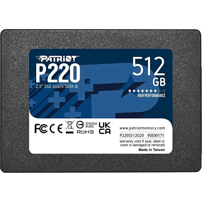 SSD накопитель Patriot P220 512GB 2.5 SATA(P220S512G25)