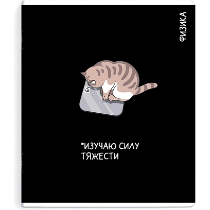 Тетрадь предметнaя ФИЗИКА 'КОТЫ МЕМЫ' 48 л., А5+,клетка,справ.инф/69822