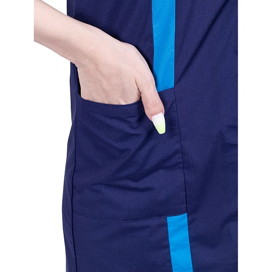 Халат ДИАНА, т/синий-голубой (Хал 818), 104-108/ 170-176