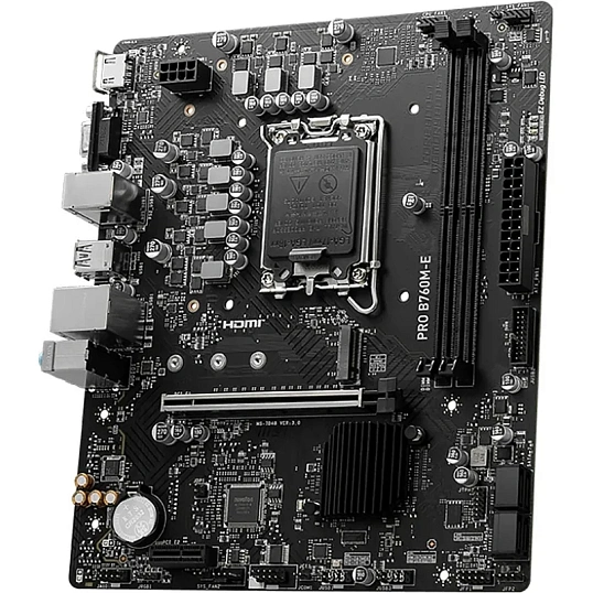 Материнская плата MSI PRO B760M-E, s1700, Intel B760, 2xDDR5, mATX
