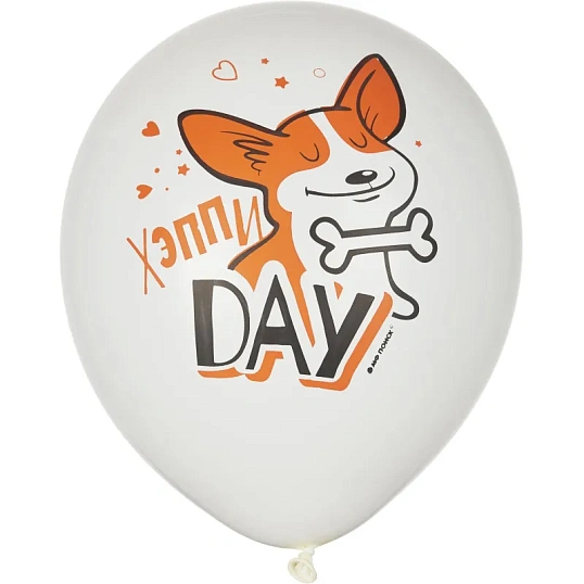 Набор шаров WHITE&ORANGE Корги СДР 5шт/уп в ассортимен M 12/30см 6073138