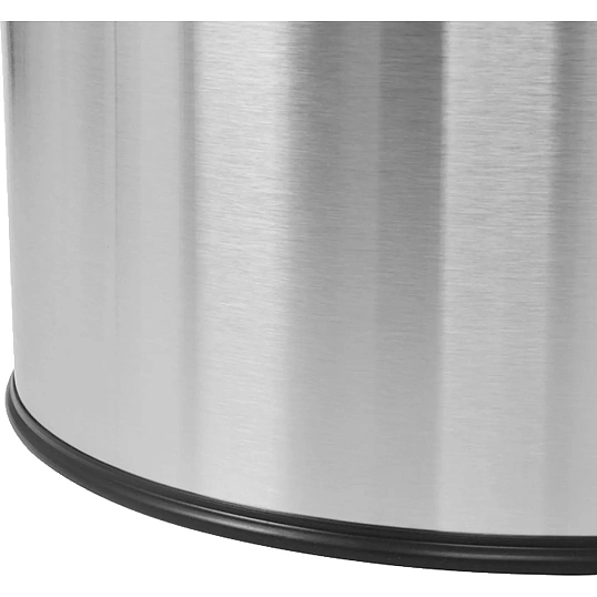 Контейнер для мусора (корзина) Luscan Prof 50л,матов.сталь с кругл.крышкой
