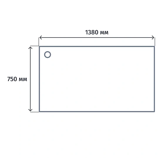 Стол письменный IN Рондо м/к S2379 1380х750х750 дуб альпийский/серый