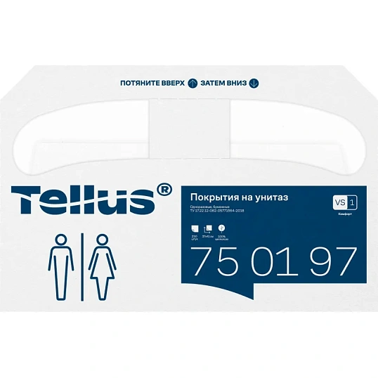 Одноразовые покрытия на унитаз Торк/Tellus V1 250л/уп 750197