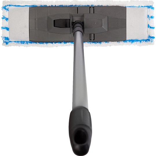 Швабра флаунд пласт 40х11 в сборе с насадк Soft микроф, телескоп.чер SV5102