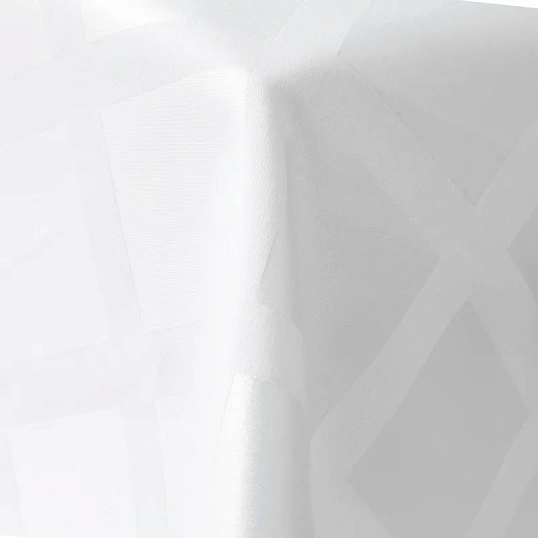 Скатерть Luscan Журавинка 145х180см (88%ПЭ, 12%хлопок) рис квадрат, белый