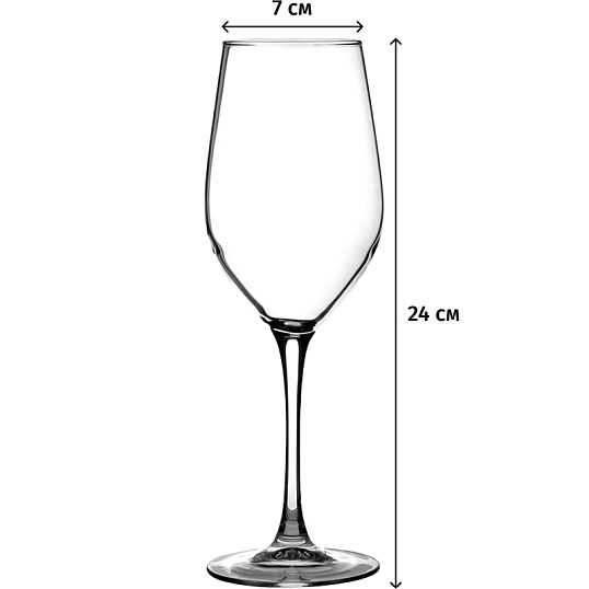 Набор бокалов для вина 450 мл. d=70 мм. h=240 мм. Селест, 12шт в уп, 56817