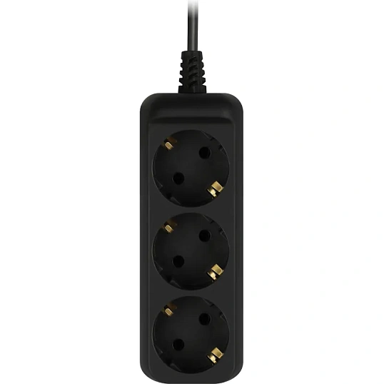 Удлинитель ЭРА UX-3e-3m-B 3р/3м/10А/с заземл/3x0,75мм2, черный)