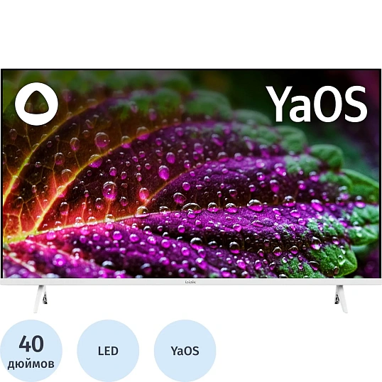 Телевизор BBK 40LEX-7244/FTS2C, FHD, смарт (Яндекс ТВ), (белый)