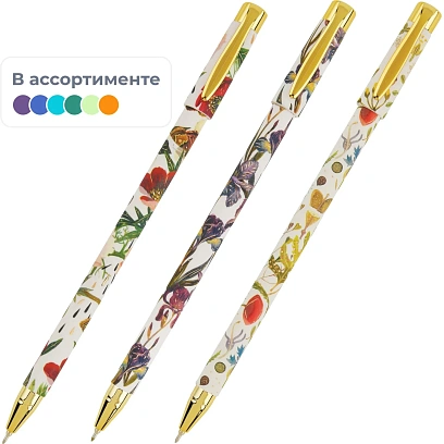 Ручка шариковая неавтомат. BV FLORA.BLOOM FLOWERS 0.38мм, синяя, 20-0215/76