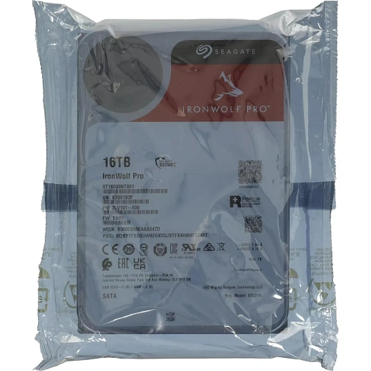 Жесткий диск Seagate IronWolf Pro 16TB 3.5  7200rpm, 256MB(ST16000NT001)