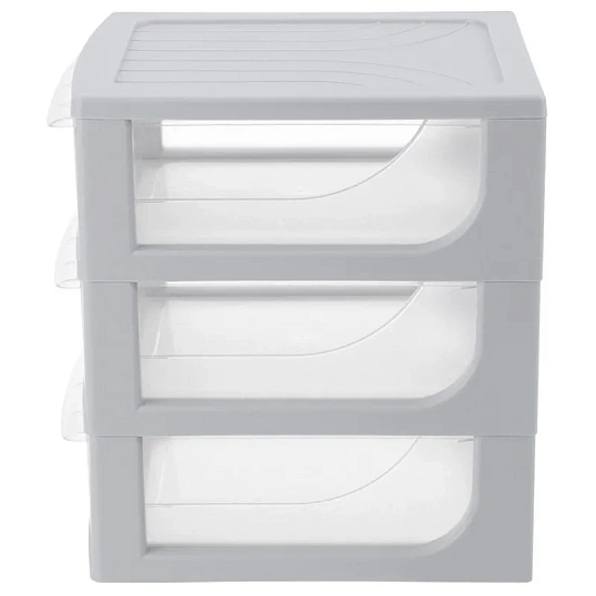 Бокс с выдвижными лотками А5 195х254х264мм 3выдв.отд, светло-сер. 433223730