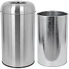Контейнер для мусора (корзина) Luscan Prof 50л,матов.сталь с кругл.крышкой