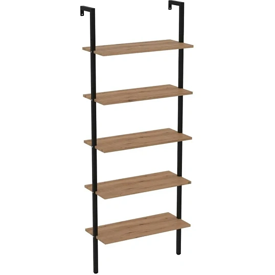 Стеллаж TI_пристенный Комус Онега-5 Дуб Вотан, 695х295х1810 мм