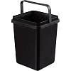 Ведро мусорное пластиковое  11л. с ручкой, черное