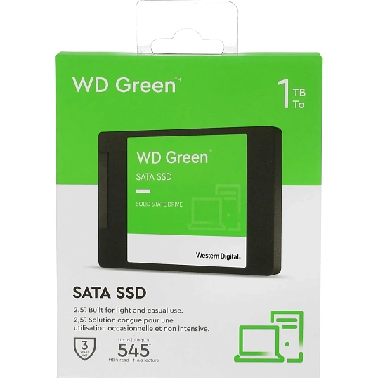 SSD накопитель WD Green 2,5' SATA 1Tb(WDS100T3G0A)