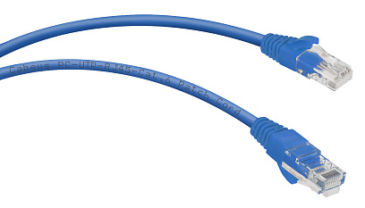 Патч-корд Cabeus PC-UTP-RJ45-Cat.6-2m-BL-LSZH U/UTP, cat6,2xRJ45, синий