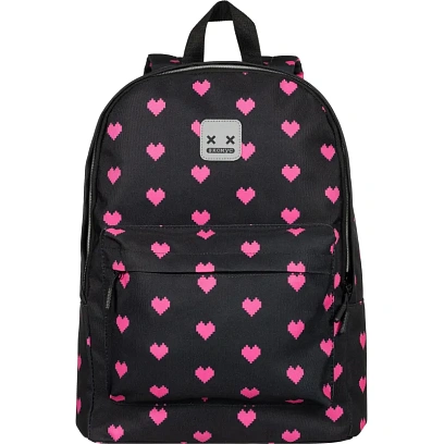 Рюкзак школьный Комус Класс Shape, Сердечки, Черный, 1 отд