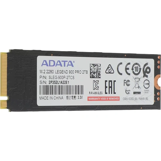 SSD накопитель A-Data PCIe 4.0 x4 2TB SLEG-900P-2TCS Legend 900 Pro