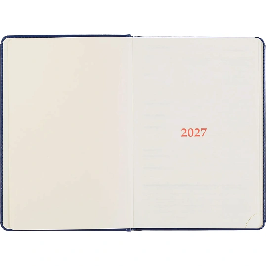 Ежедневник датированный 2027 Attache А5 168л 143x210 синий(золотистый срез)