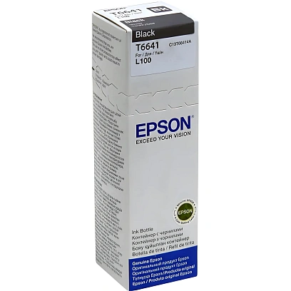 Чернила Epson T6641 C13T66414A/C13T664198 чер. для L100