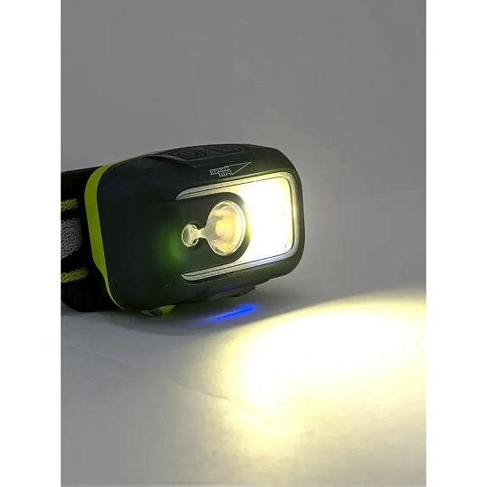 Фонарь налобный ЯРКИЙ ЛУЧ LH-450A MA-HALO 5W LED +3W COB max, 3 реж