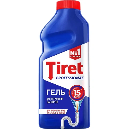 Средство для прочистки труб TIRET Professional гель 500мл