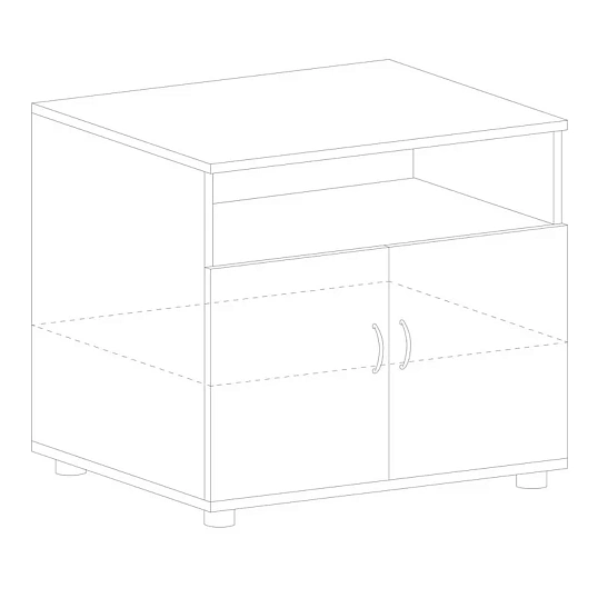 Тумба ЭКО . под оргтехнику 1205 (871) орех