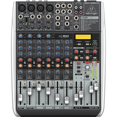 Микшерный пульт Behringer QX1204USB, 10 кан, DSP FX Klark Teknik, USB-audio