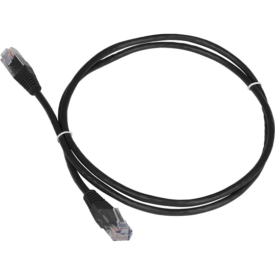 Патч-корд TWT TWT-45-45-1.5-BK UTP кат.5e, 1.5 м, черный