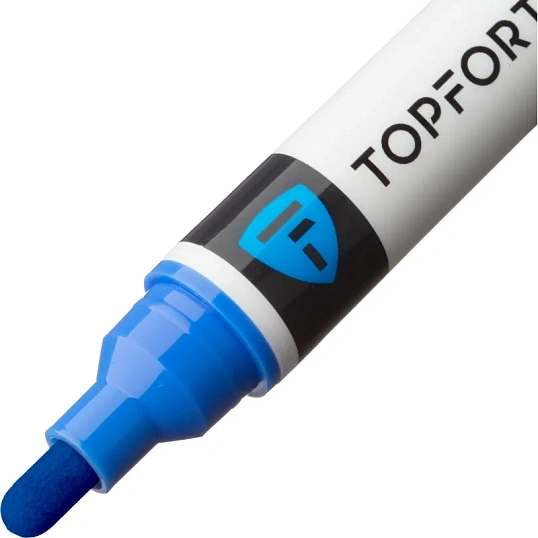 Маркер лаковый TOPFORT Industrial 6 мм синий
