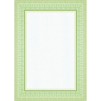 Сертификат-бумага с рамкой А4 зеленая волна 140 г/кв.м 20 шт/уп КЖ-1794/4уп