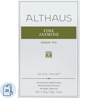 Чай Althaus Deli Pack Fine Jasmine ,20пак x 1,75г