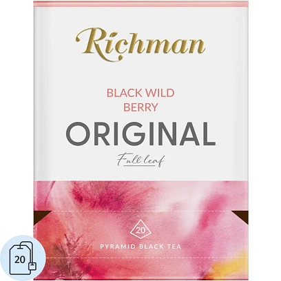 Чай Richman Black Wild Berry чёрный дикая ягода 20пирх2г