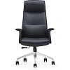 Кресло ЮФК Комус Мебель Easy Chair 503, экокожа, черный, алюминий