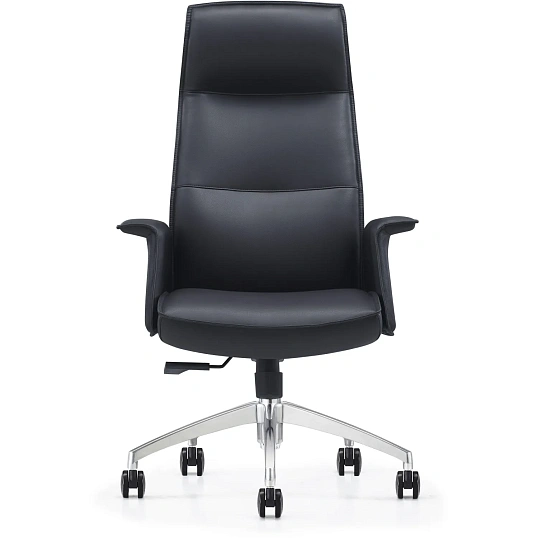 Кресло ЮФК Комус Мебель Easy Chair 503, экокожа, черный, алюминий