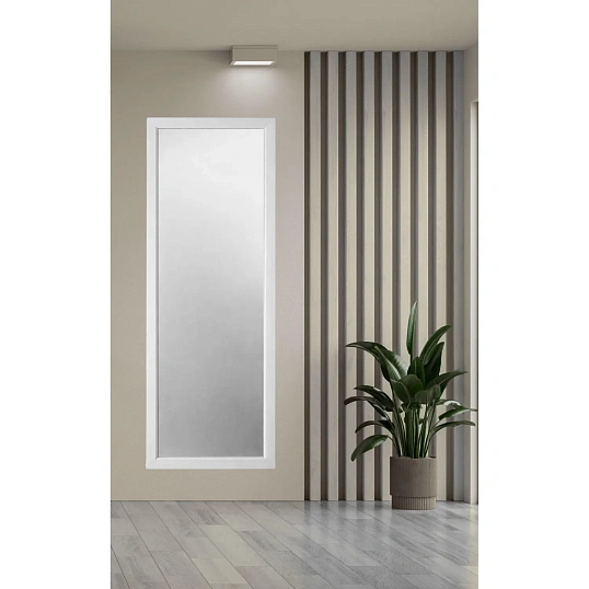 Зеркало МГЛ_настенное НБ56 (500x1300) багет ПЛС белый