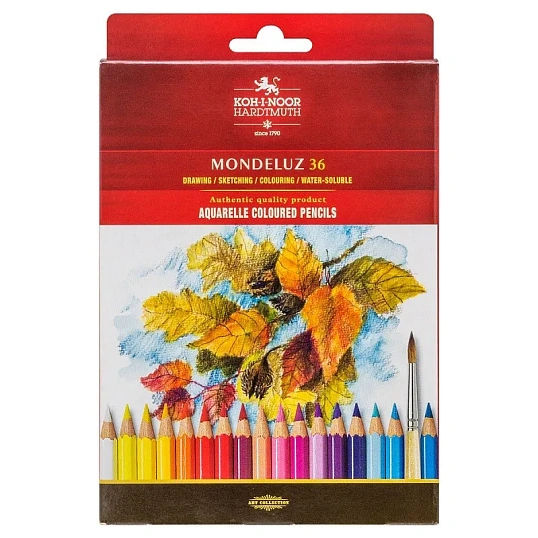 Карандаши акварельные KOH-I-NOOR, MONDELUZ 36 цв. шестигр, 3719/36