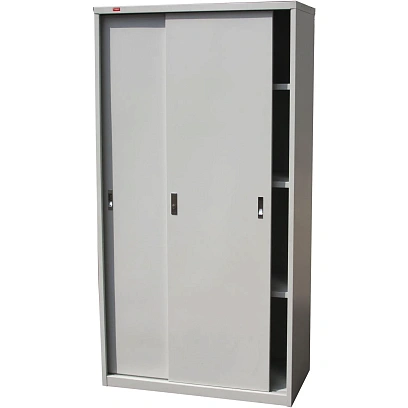 Шкаф-купе металлический P_ШАМ-11.К 3полки,серый, 960х450х1860