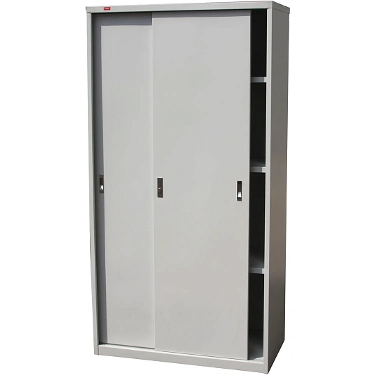 Шкаф-купе металлический P_ШАМ-11.К 3полки,серый, 960х450х1860