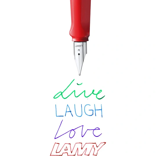 Ручка перьевая LAMY 016 safari, Красный, F, 4000181