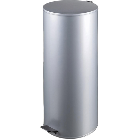 Ведро мусорное с педалью стальное, серое, 300х710мм, объем 50л