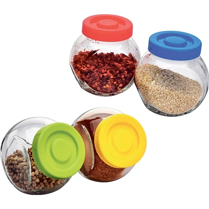 Банка для сыпучих продуктов набор 4шт стекло VASO 0,15 л