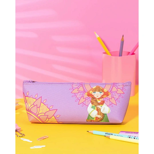 Пенал -косметичка КОМУС Три богатыря Любава,1отд,ткань,200x100х40,ПМО 32-20