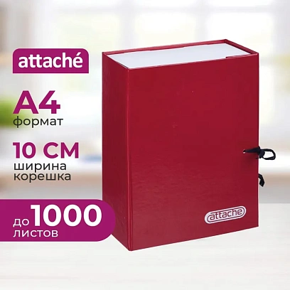 Папка архивная складная ATTACHE,100 мм,красн