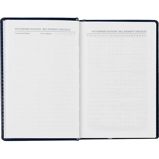 Ежедневник недатированный синий, А6,100x150, 320стр, Agenda