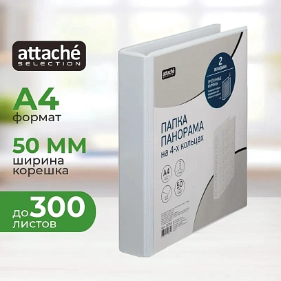 Папка Панорама на 4-х кольцах  50мм Россия
