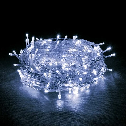 Гирлянда светодиодная Занавес 400LED 20 нитей 2x2 м холодный белый
