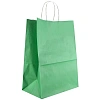 Пакет бумажный 260х150х340 мм, 70 гр/м2,с круч. ручками,зеленый,200 шт/уп