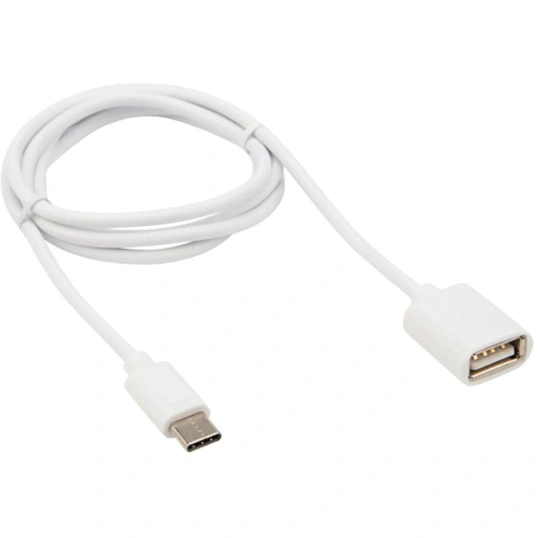 Кабель USB OTG - USB Type-C, F/M, 15см, Rexant, бел, 18-1180